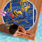 West Coast Eagles Beach Blanket Mascot Cartoon Football Illustration Style
