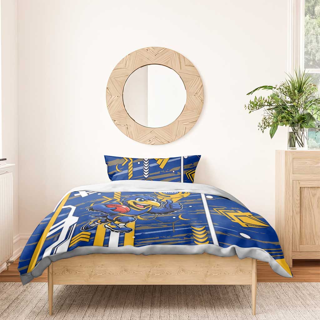 West Coast Eagles Bedding Set Mascot Cartoon Football Illustration Style