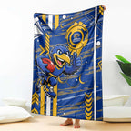 West Coast Eagles Blanket Mascot Cartoon Football Illustration Style
