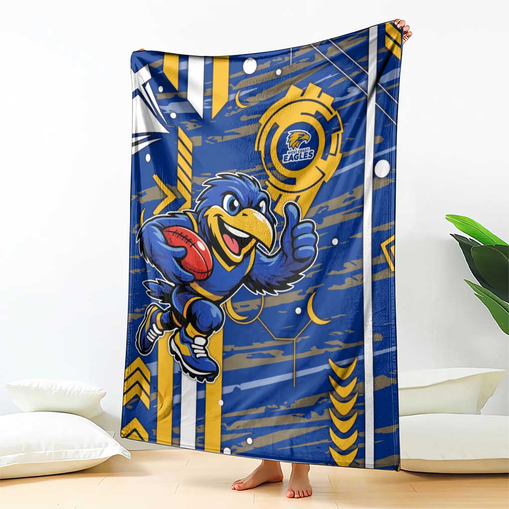 West Coast Eagles Blanket Mascot Cartoon Football Illustration Style