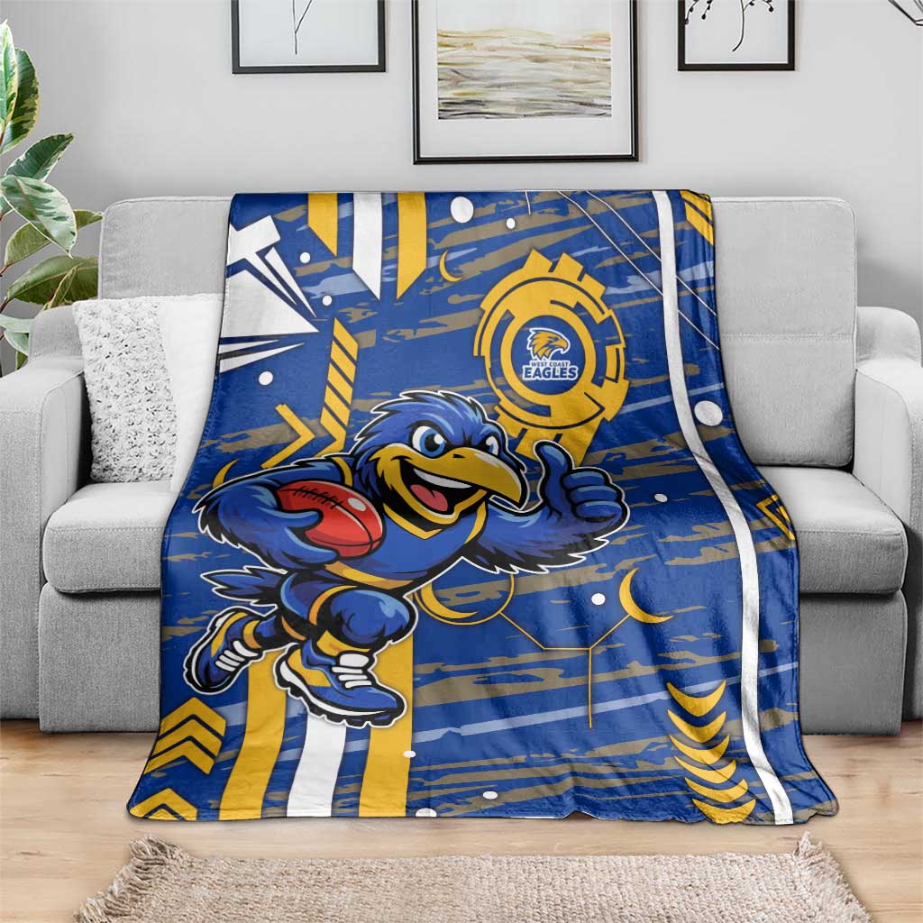 West Coast Eagles Blanket Mascot Cartoon Football Illustration Style