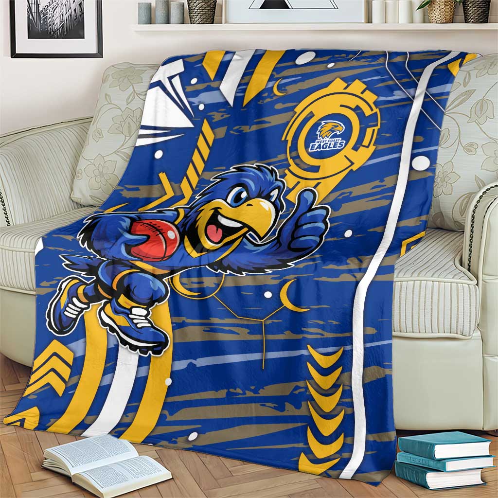 West Coast Eagles Blanket Mascot Cartoon Football Illustration Style