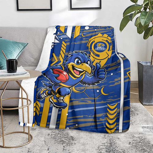 West Coast Eagles Blanket Mascot Cartoon Football Illustration Style