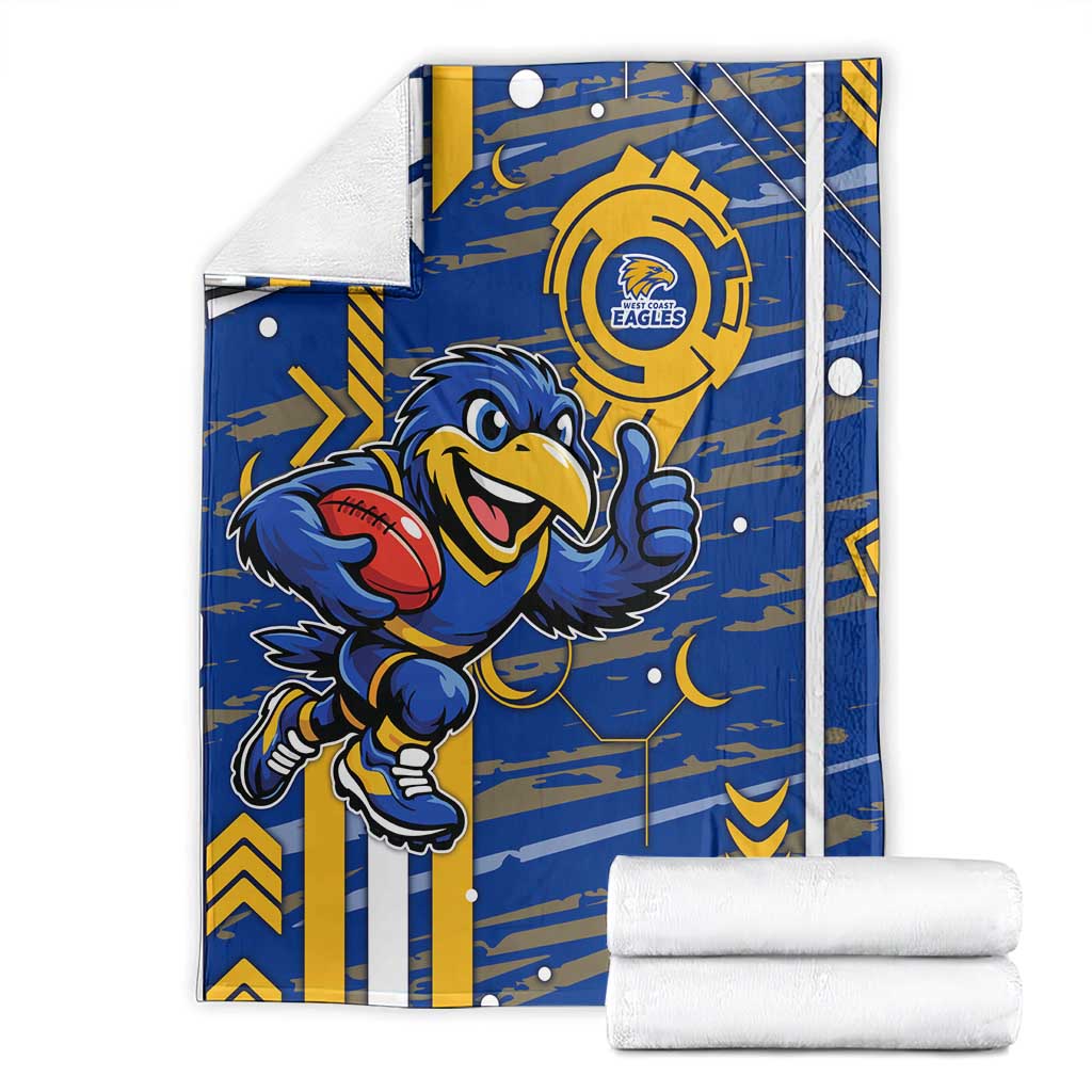 West Coast Eagles Blanket Mascot Cartoon Football Illustration Style