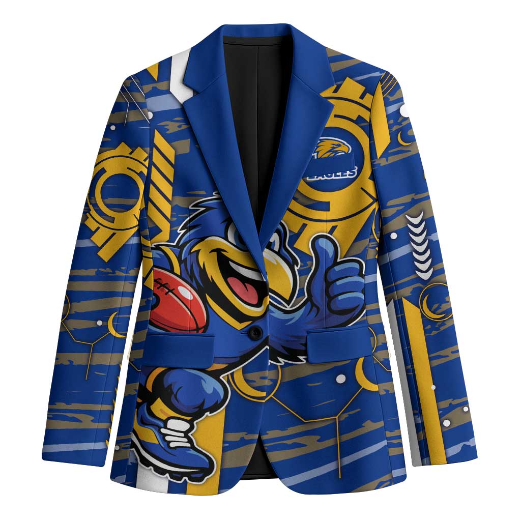 West Coast Eagles Blazer Mascot Cartoon Football Illustration Style