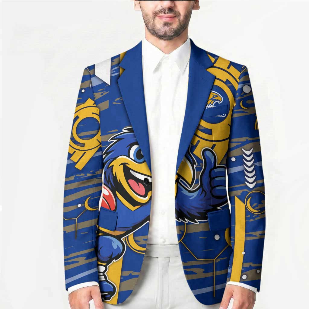 West Coast Eagles Blazer Mascot Cartoon Football Illustration Style