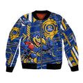 West Coast Eagles Bomber Jacket Mascot Cartoon Football Illustration Style