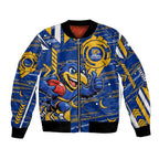 West Coast Eagles Bomber Jacket Mascot Cartoon Football Illustration Style