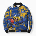 West Coast Eagles Bomber Puffer Jacket Mascot Cartoon Football Illustration Style