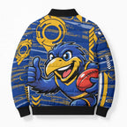 West Coast Eagles Bomber Puffer Jacket Mascot Cartoon Football Illustration Style