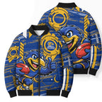 West Coast Eagles Bomber Puffer Jacket Mascot Cartoon Football Illustration Style
