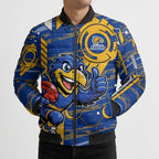 West Coast Eagles Bomber Puffer Jacket Mascot Cartoon Football Illustration Style