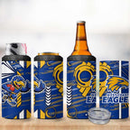 West Coast Eagles 4 in 1 Can Cooler Tumbler Mascot Cartoon Football Illustration Style