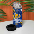 West Coast Eagles 4 in 1 Can Cooler Tumbler Mascot Cartoon Football Illustration Style
