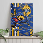 West Coast Eagles Canvas Wall Art Mascot Cartoon Football Illustration Style