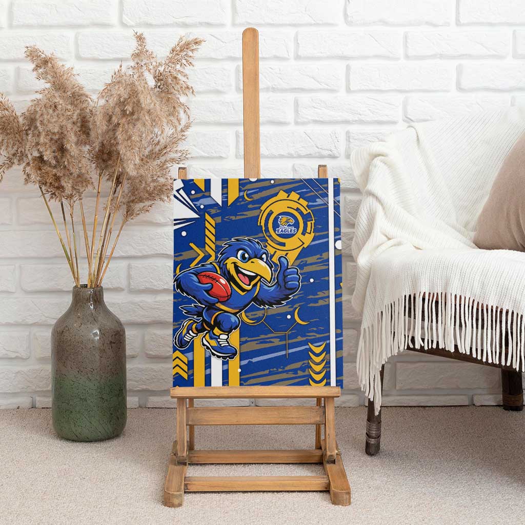 West Coast Eagles Canvas Wall Art Mascot Cartoon Football Illustration Style