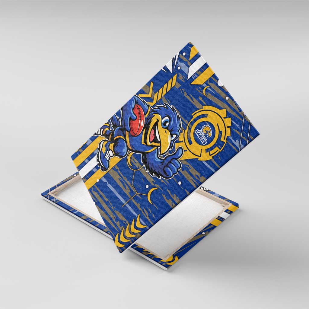 West Coast Eagles Canvas Wall Art Mascot Cartoon Football Illustration Style