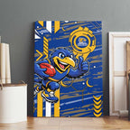 West Coast Eagles Canvas Wall Art Mascot Cartoon Football Illustration Style