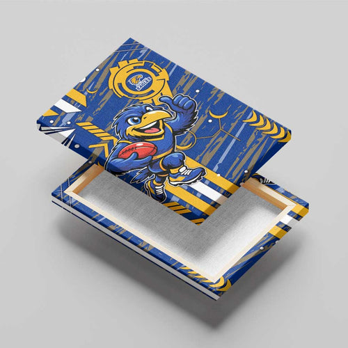 West Coast Eagles Canvas Wall Art Mascot Cartoon Football Illustration Style