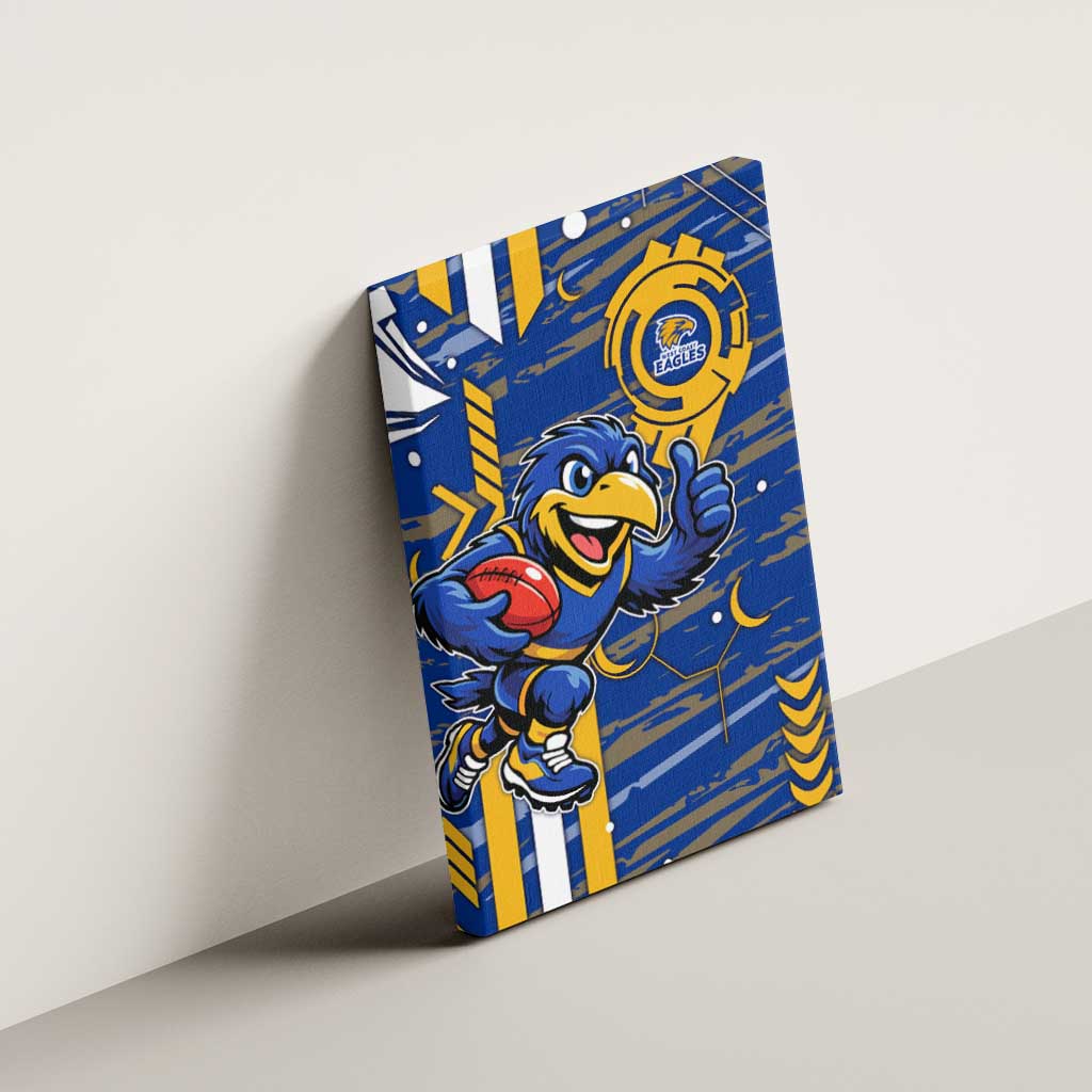 West Coast Eagles Canvas Wall Art Mascot Cartoon Football Illustration Style