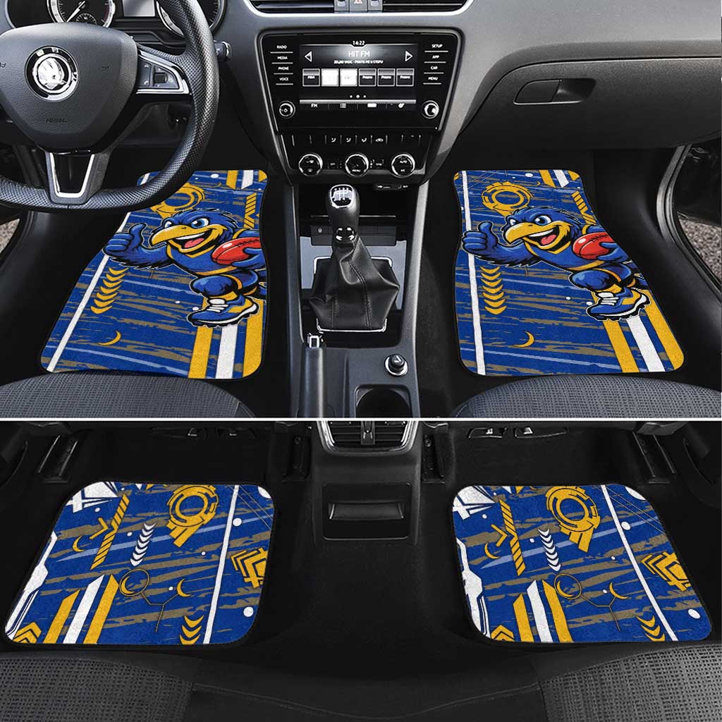 West Coast Eagles Car Mats Mascot Cartoon Football Illustration Style