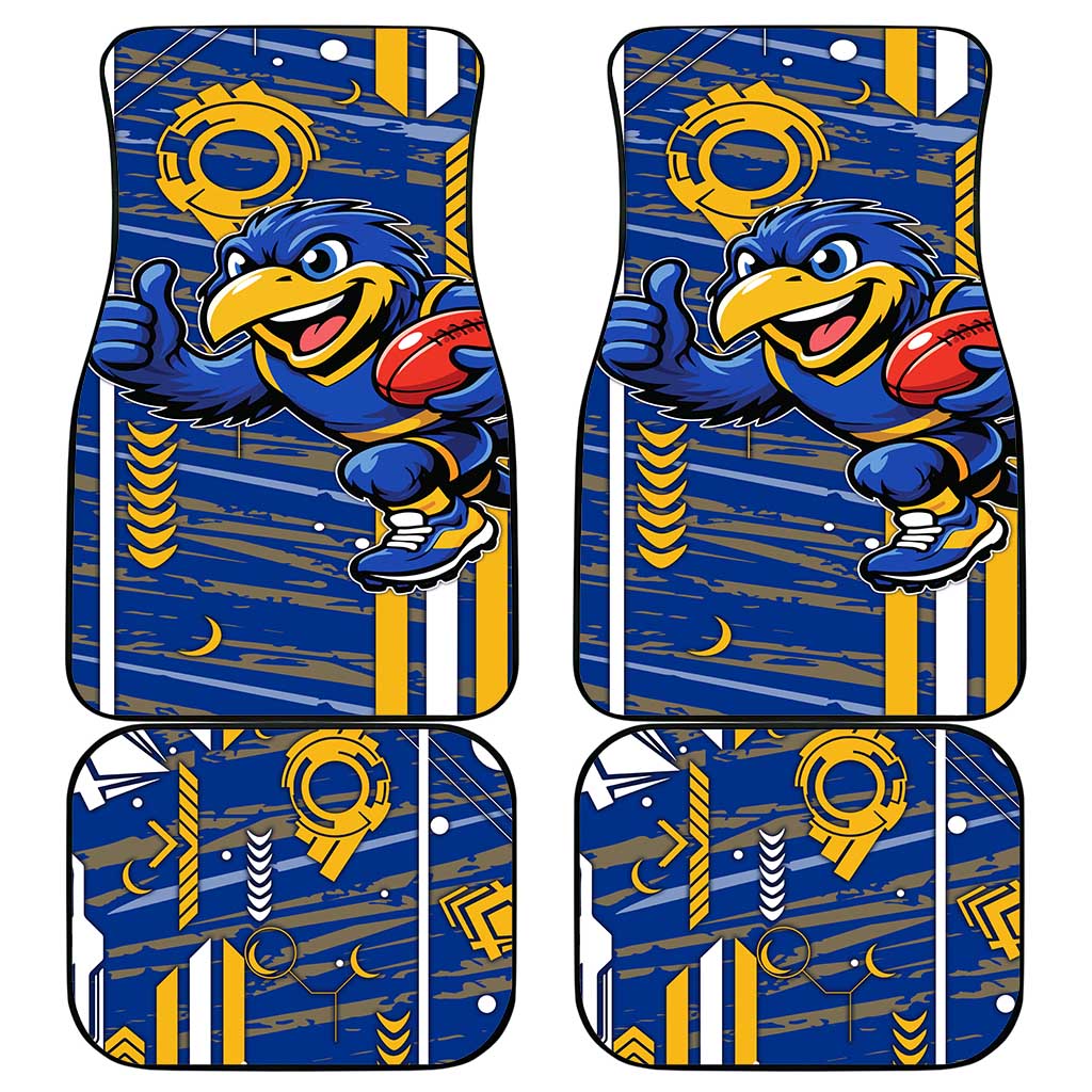 West Coast Eagles Car Mats Mascot Cartoon Football Illustration Style