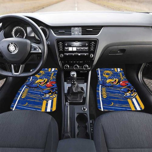 West Coast Eagles Car Mats Mascot Cartoon Football Illustration Style