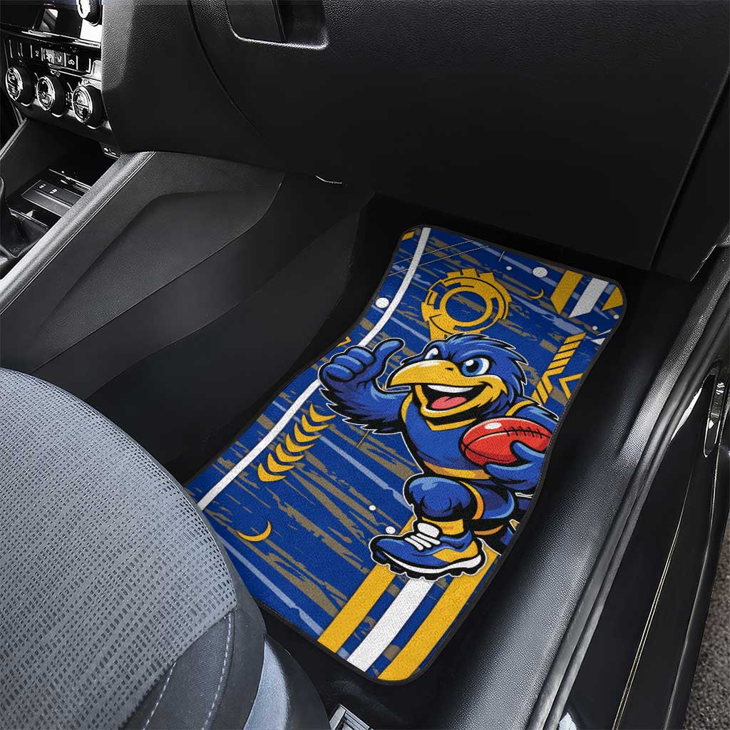 West Coast Eagles Car Mats Mascot Cartoon Football Illustration Style