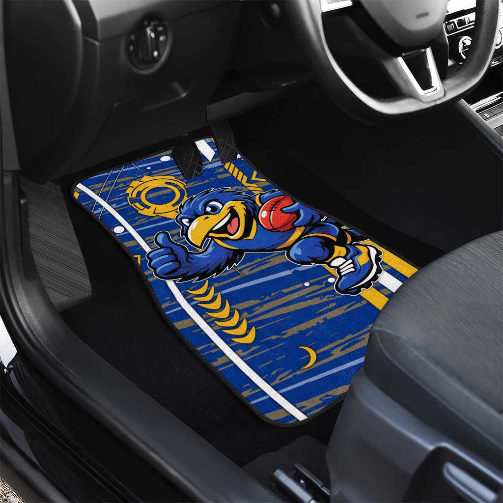 West Coast Eagles Car Mats Mascot Cartoon Football Illustration Style