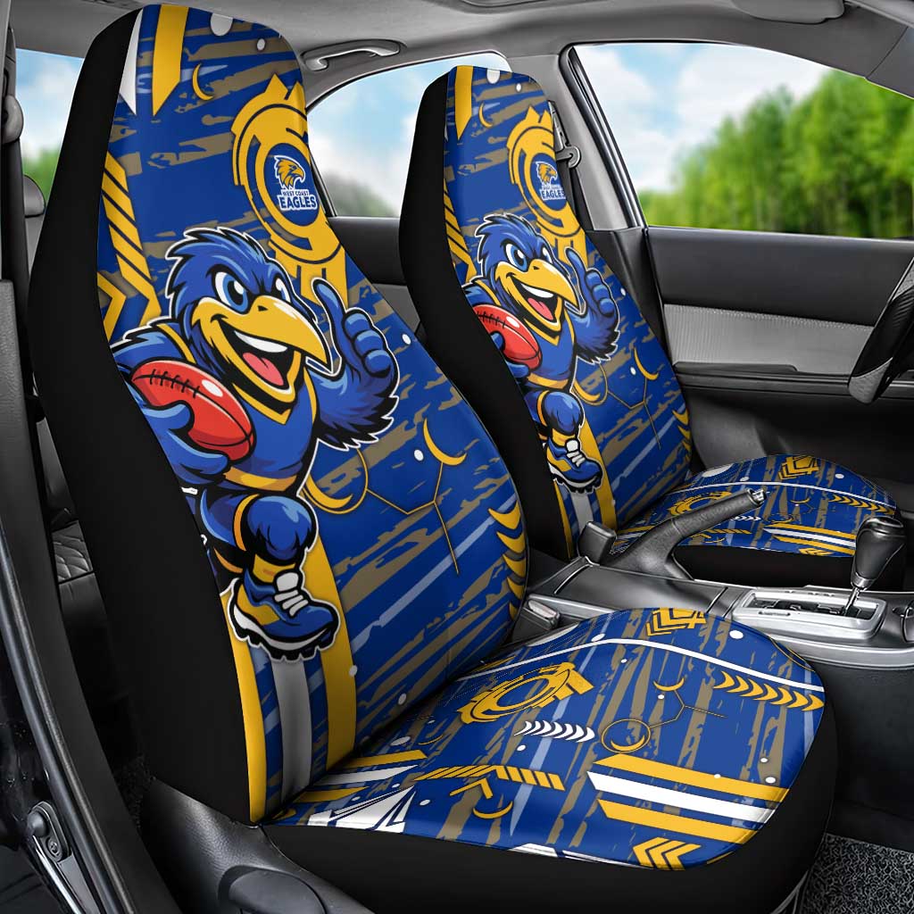 West Coast Eagles Car Seat Cover Mascot Cartoon Football Illustration Style