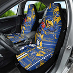 West Coast Eagles Car Seat Cover Mascot Cartoon Football Illustration Style
