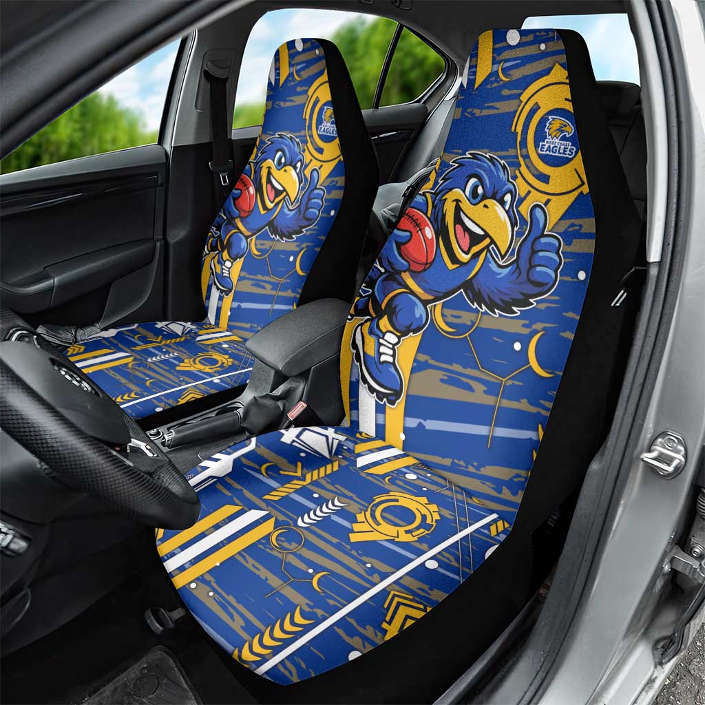 West Coast Eagles Car Seat Cover Mascot Cartoon Football Illustration Style
