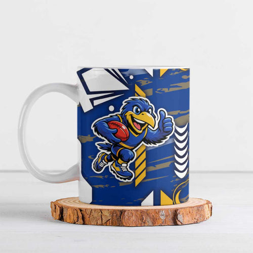 West Coast Eagles Ceramic Mug Mascot Cartoon Football Illustration Style