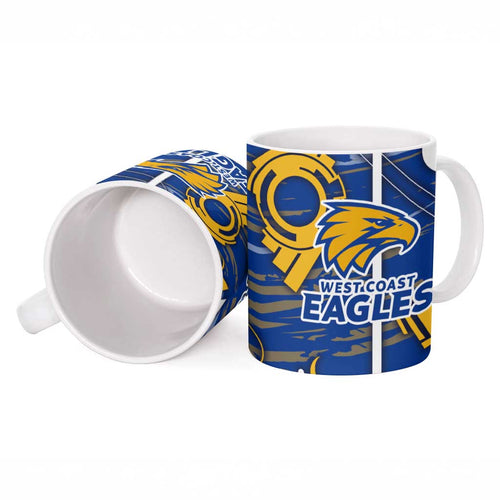 West Coast Eagles Ceramic Mug Mascot Cartoon Football Illustration Style