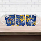 West Coast Eagles Ceramic Mug Mascot Cartoon Football Illustration Style