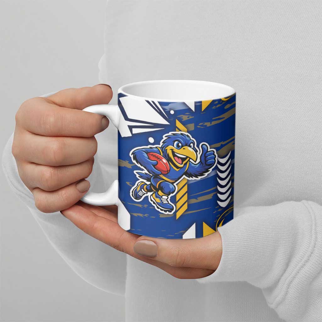 West Coast Eagles Ceramic Mug Mascot Cartoon Football Illustration Style