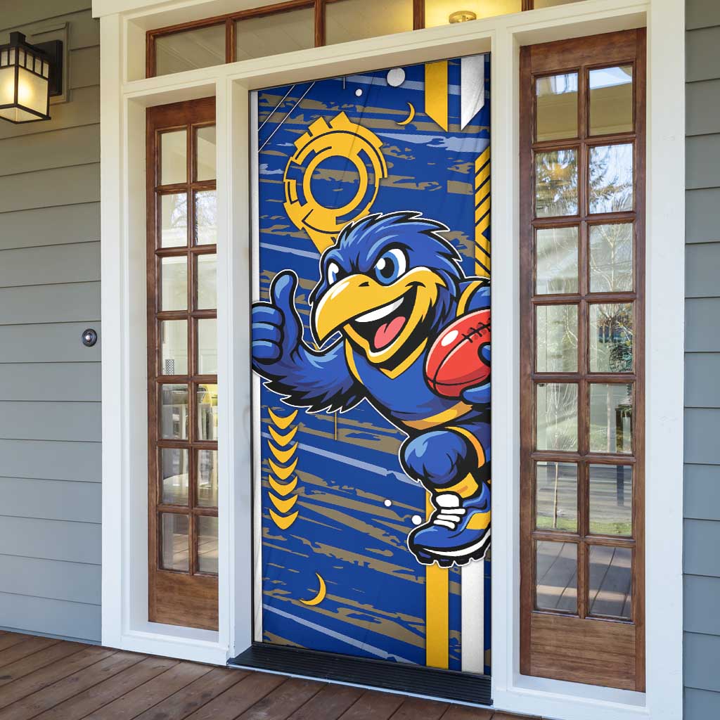 West Coast Eagles Door Cover Mascot Cartoon Football Illustration Style