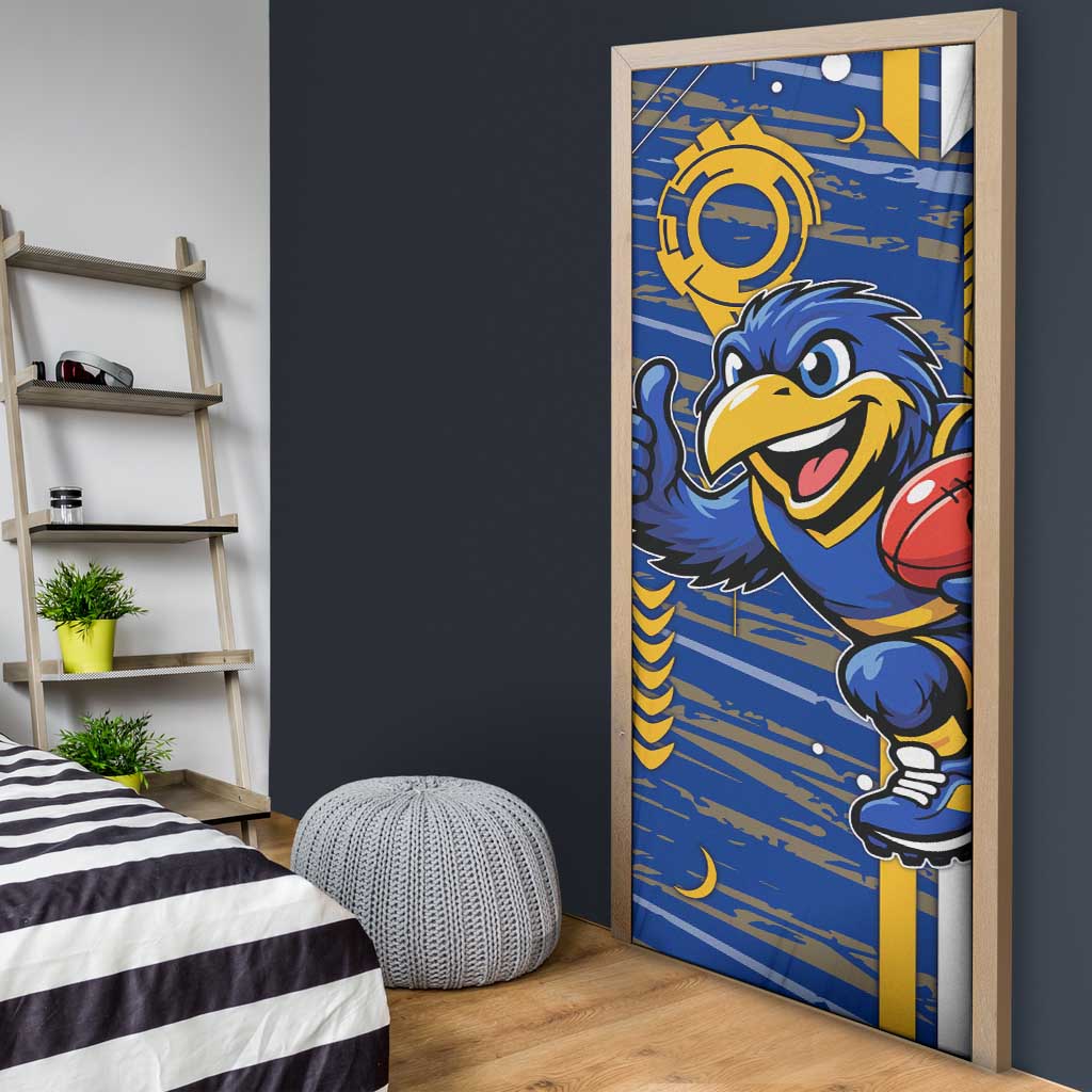 West Coast Eagles Door Cover Mascot Cartoon Football Illustration Style