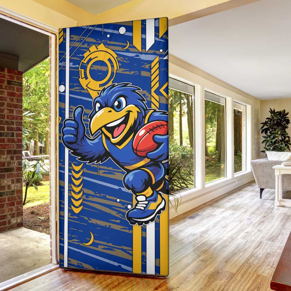 West Coast Eagles Door Cover Mascot Cartoon Football Illustration Style