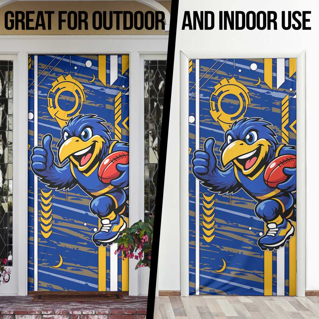 West Coast Eagles Door Cover Mascot Cartoon Football Illustration Style