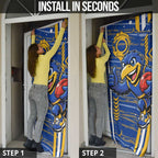 West Coast Eagles Door Cover Mascot Cartoon Football Illustration Style