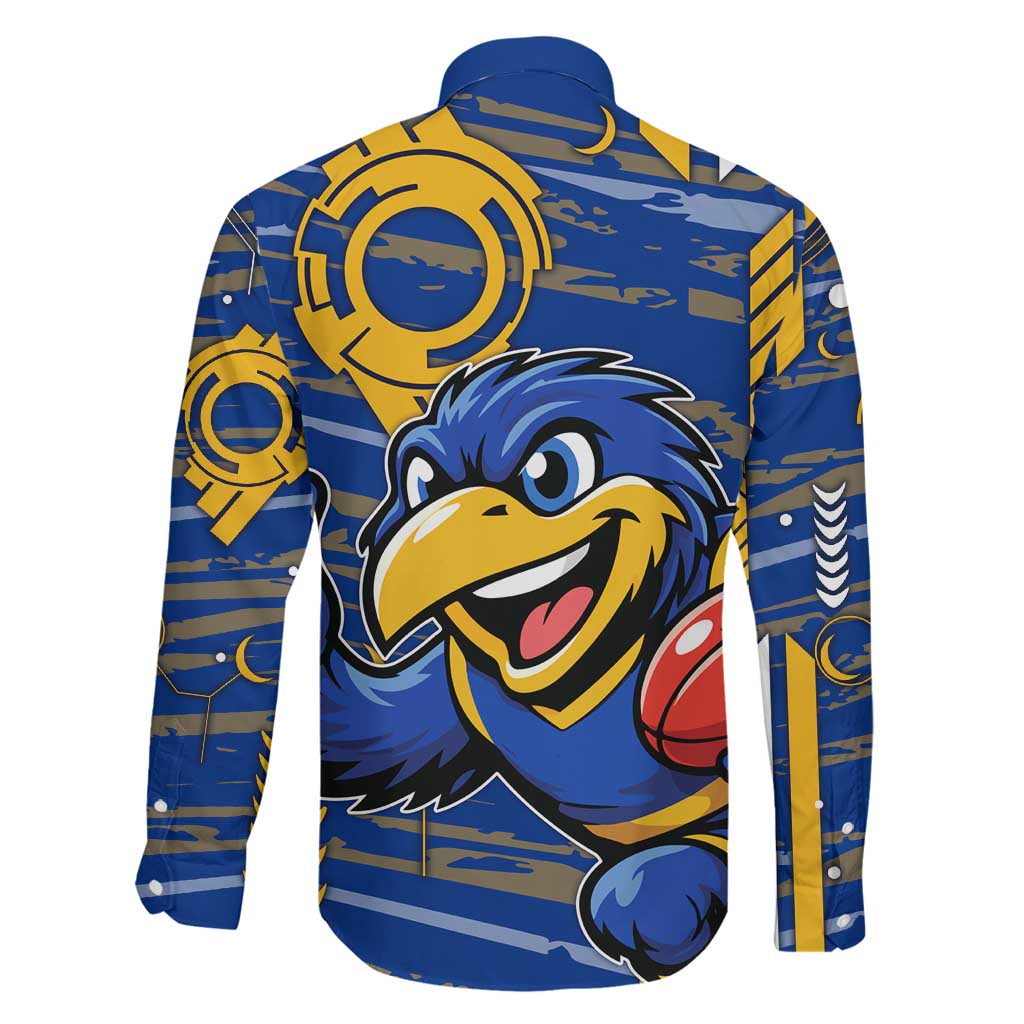West Coast Eagles Family Matching Mermaid Dress and Hawaiian Shirt Mascot Cartoon Football Illustration Style