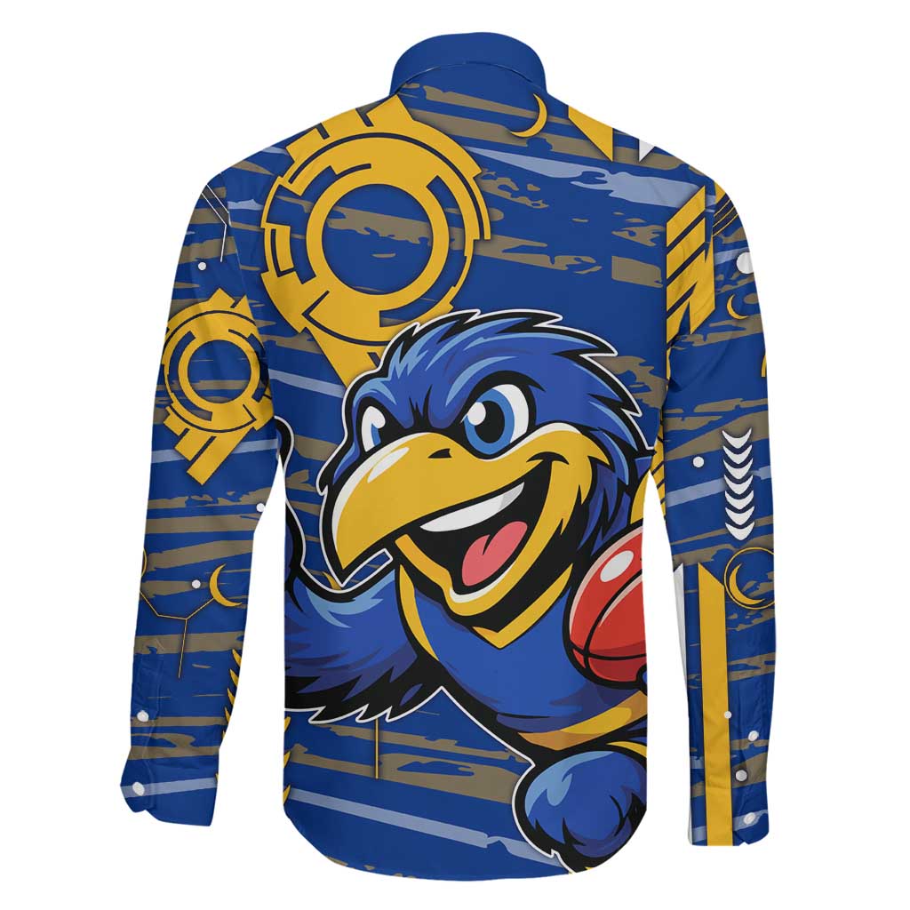 West Coast Eagles Family Matching Summer Maxi Dress and Hawaiian Shirt Mascot Cartoon Football Illustration Style