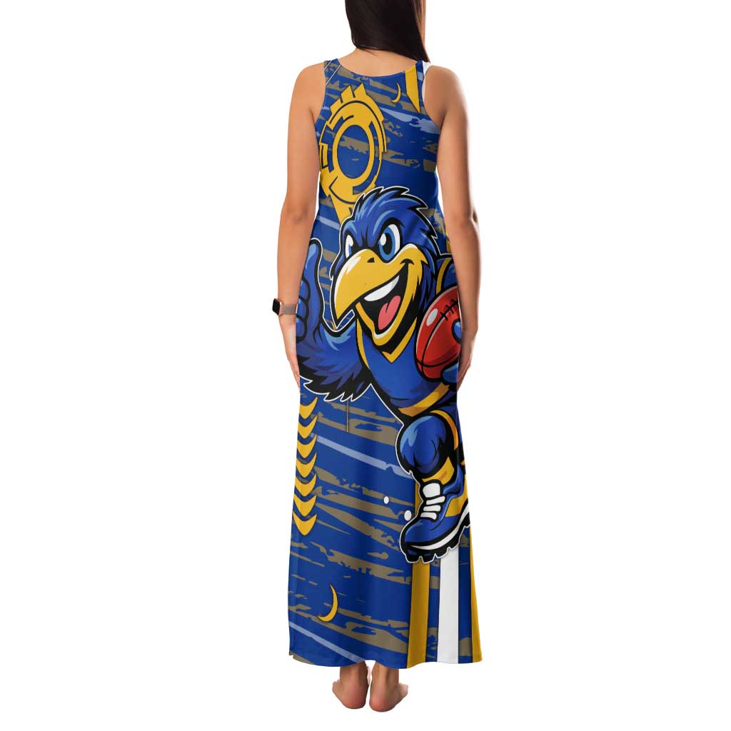 West Coast Eagles Family Matching Tank Maxi Dress and Hawaiian Shirt Mascot Cartoon Football Illustration Style