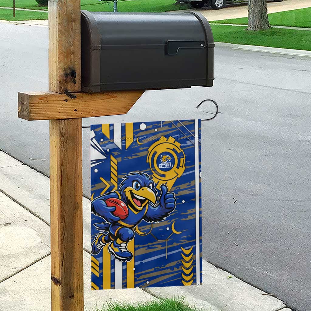 West Coast Eagles Garden Flag Mascot Cartoon Football Illustration Style