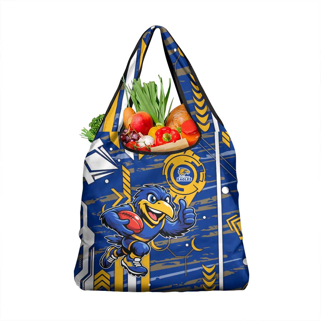 West Coast Eagles Grocery Bag Mascot Cartoon Football Illustration Style