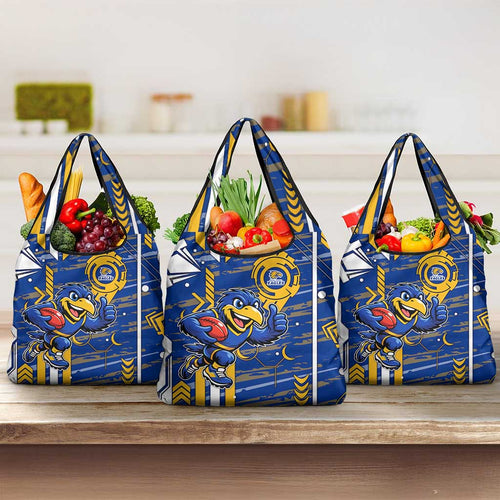 West Coast Eagles Grocery Bag Mascot Cartoon Football Illustration Style