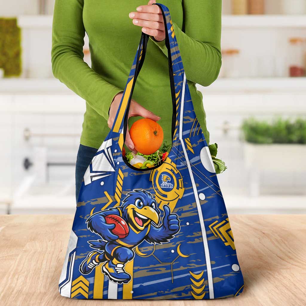 West Coast Eagles Grocery Bag Mascot Cartoon Football Illustration Style