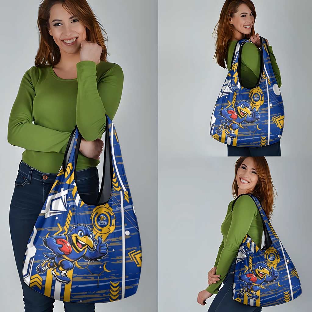 West Coast Eagles Grocery Bag Mascot Cartoon Football Illustration Style