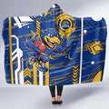 West Coast Eagles Hooded Blanket Mascot Cartoon Football Illustration Style
